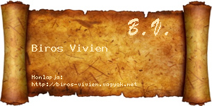 Biros Vivien névjegykártya